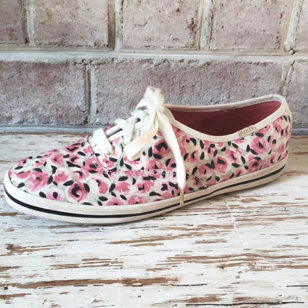 Kate Spade KEDS sneakers Floral Rose size 7.5 EUC